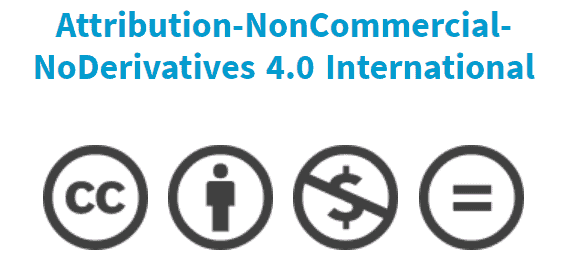 Attribution-NonCommercial-NoDerivatives 4.0 International